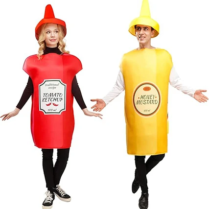 Disfressa de parella de ketchup i mostassa